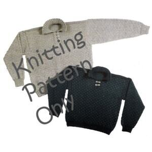 New Louise Silverman Design Louise 30 Alex's Placket Pullover Knitting Pattern